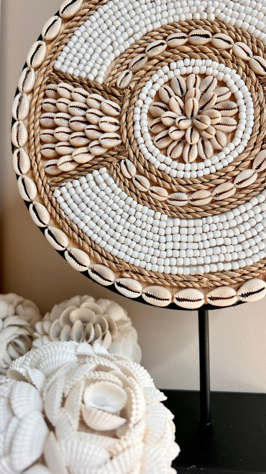 Décor coquillages blanc et beige