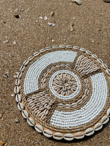 Décor coquillages blanc et beige