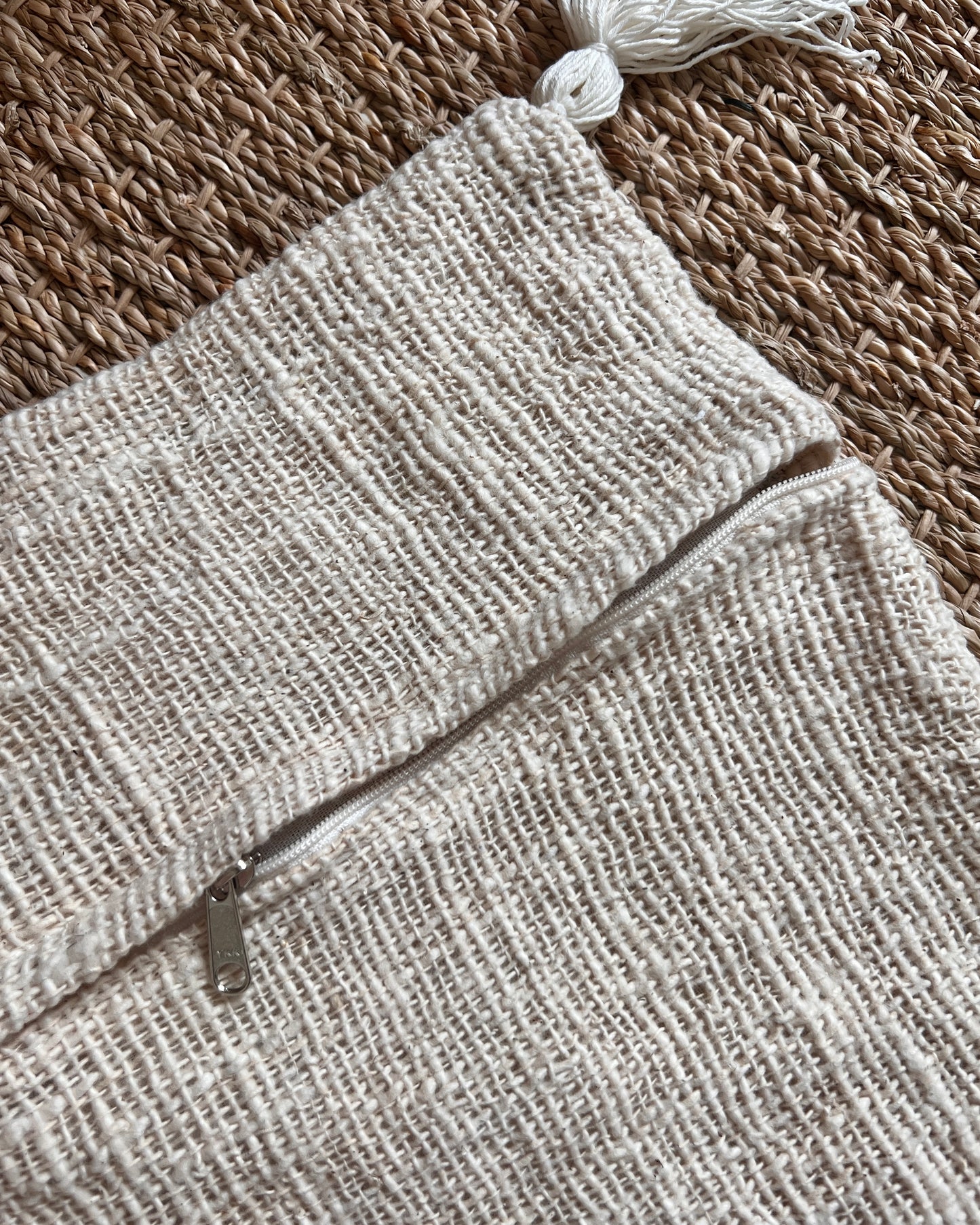 Housse de coussin Bali avec cauris