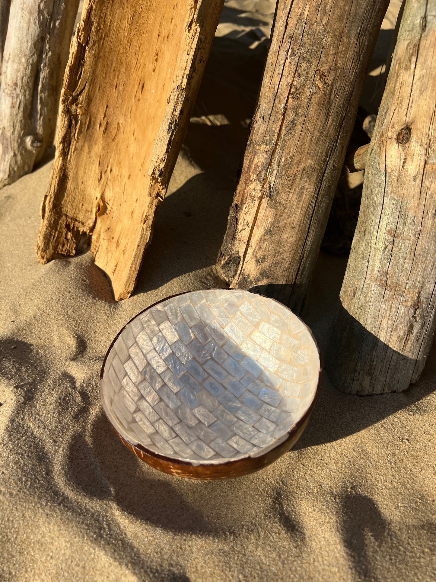 Bol en noix de coco - Nacre Blanche
